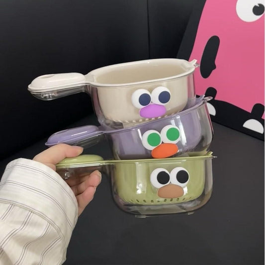 Dual-Layer Draining Basket with Handle